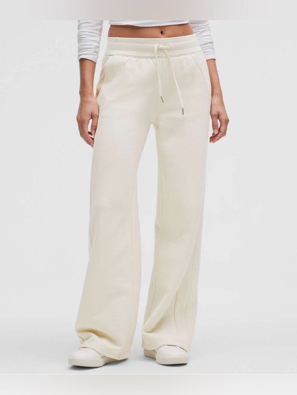 Lululemon Align High‎ Rise Wide Leg Pant Beige Lounge Athleisure Size 6